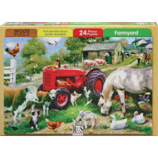 A4 "Farmyard" 24 Piece Wooden Puzzle   A4 "Farmyard" 24 Piece Wooden Puzzle
